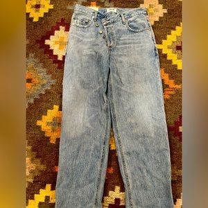 Agolde Criss Cross Upsized Jeans in Suburbia Blue Size 27